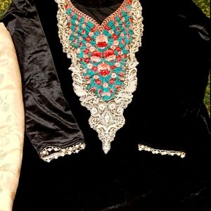 Velvet pakistani shirt